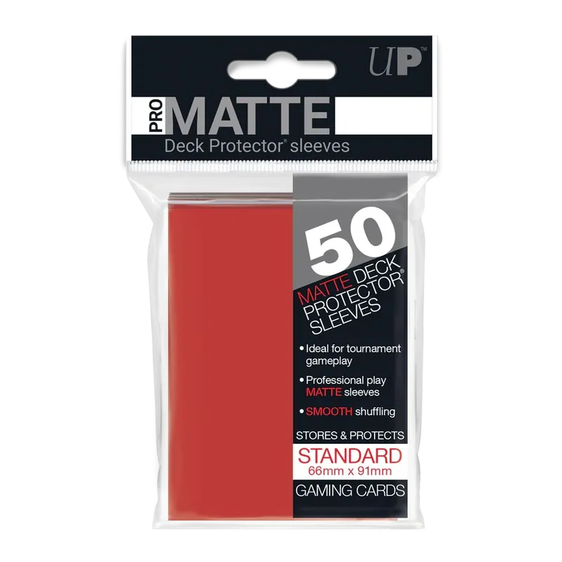 Nytt i sortimentet - 50ct Pro-Matte Red Standard Deck Protectors