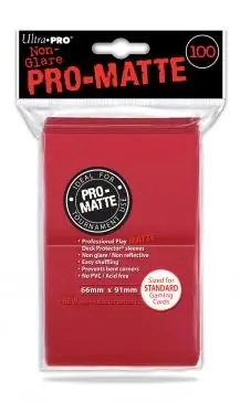 Up Standard Deck Protector Pro Matte Red 100 Sleeves Ultrapro - Dagens erbjudande