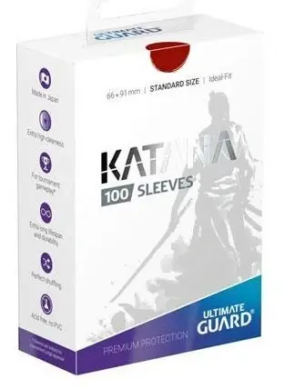Ultimate Guard Katana Sleeves Standard Size Red (100) | Prissänkt