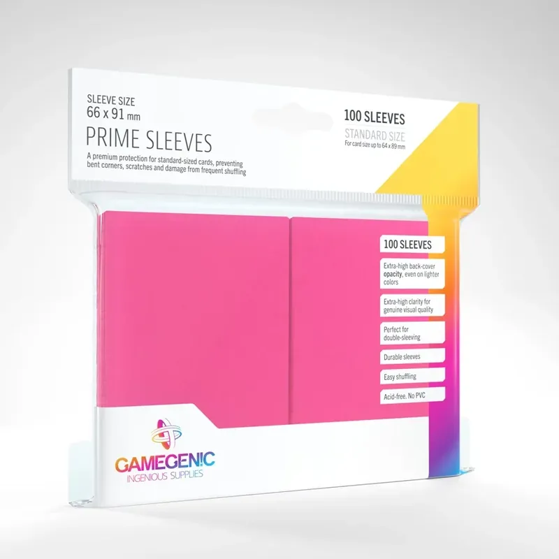 Gamegenic - Prime Sleeves Pink (100 Sleeves) | Väl omtyckt