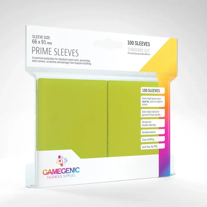 Nyinkommet | Gamegenic Prime Sleeves Lime 100 Sleeves Gamegenic