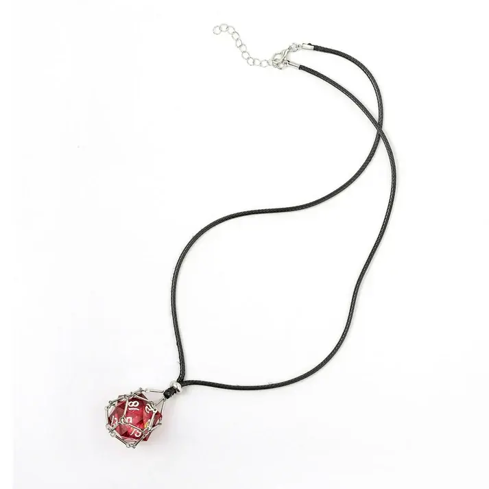 Mysticage Dice Chain with Random Sharp Resin D20s Silver - Expressfrakt