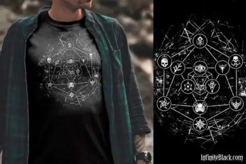Bara idag - T-Shirt Geometric d20 XXL