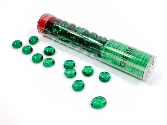 Glass Gaming Stones - Crystal Dark Green (40) - Kundernas favorit