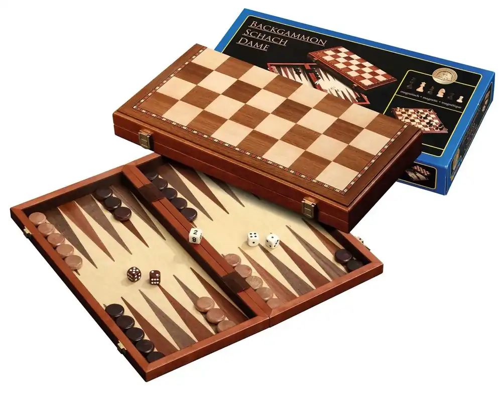 Chess-Backgammon-Checkers-Set, magnetic (2524) - Nyhet i webbutiken