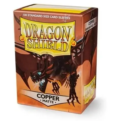 Direkt från tillverkaren - Dragon Shield Standard Matte Sleeves – Copper "Draco Primus" (100 Sleeves)