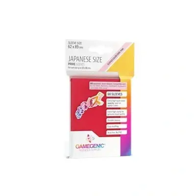 Klar att skickas | Gamegenic - Prime Japanese Sized Sleeves Red (60 Sleeves)