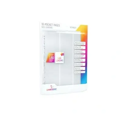 Gamegenic Sideloading 18 Pocket Pages 10 Pcs Pack White Gamegenic | I lager