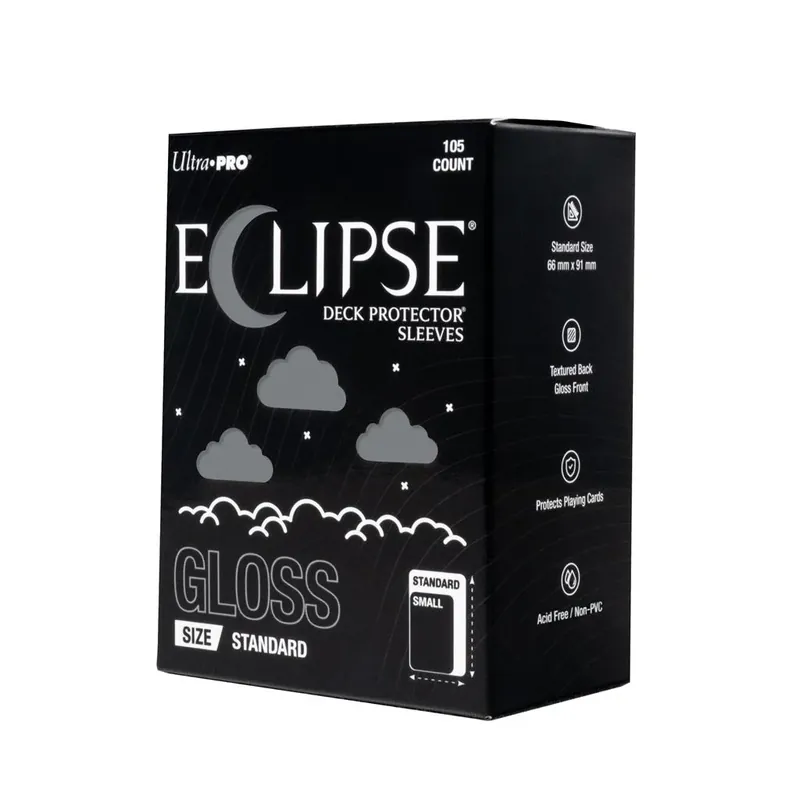Skynda dig | ECLIPSE® Gloss Standard DECK PROTECTOR® Sleeves Smoke Grey - 105ct