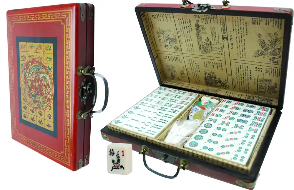 Mah Jong case red China small - Begränsat antal