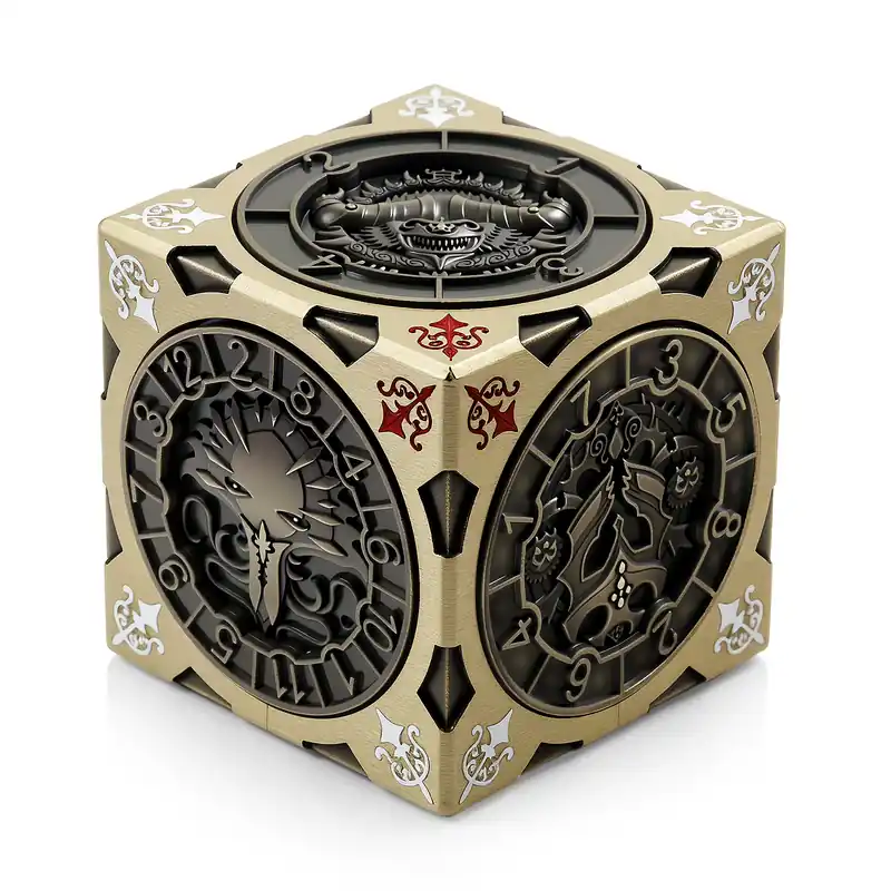 Hexagonal Spinner Dice Cube (Brass) - Snabb frakt