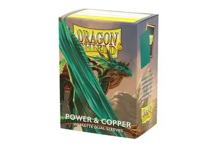 Superpris | Dragon Shield Sleeves - Standard size - Matte Dual - Power & Copper (100 Sleeves)