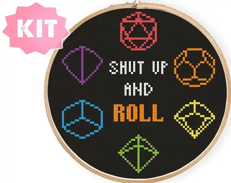 Shut up and roll - Korsstygnskit | Hög kvalitet