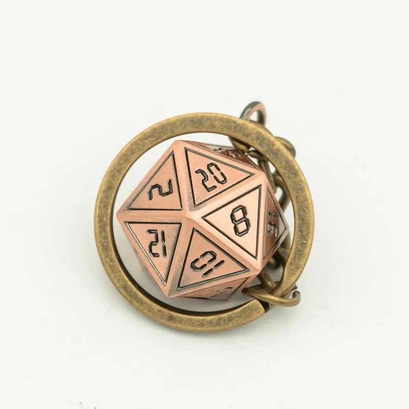 Copper Guild D20 Keychain Detachable Metal Copper - Topprodukt