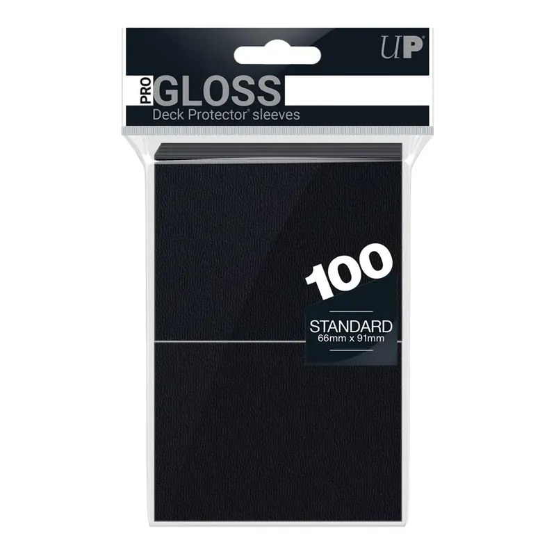 Ultra Pro - PRO-Gloss Standard Sleeves - Black (100 Sleeves) | Toppsäljare
