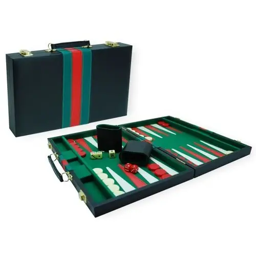 Köp online | Backgammon vinyl 38 cm black/green/red