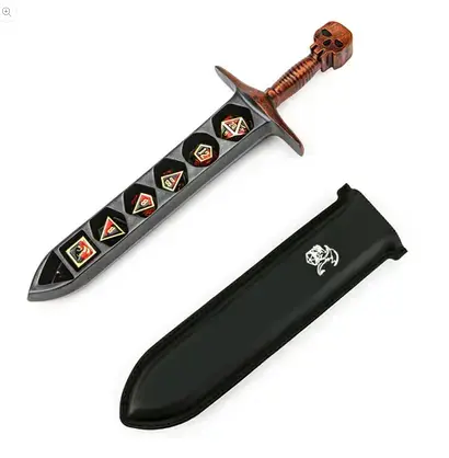 Grim Dagger Dice Case/Holder w/sheath Cover Copper | Direkt från fabriken