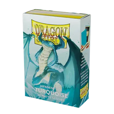 Dragon Shield Japanese size Matte Sleeves Turquoise ‘Yadolom‘ (60 Sleeves) - Fabrikspris