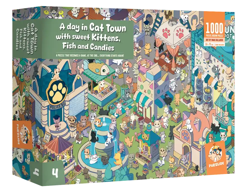 A Day in Cat Town with sweet Kittens Fish & Candies Puzzle - Populärt just nu