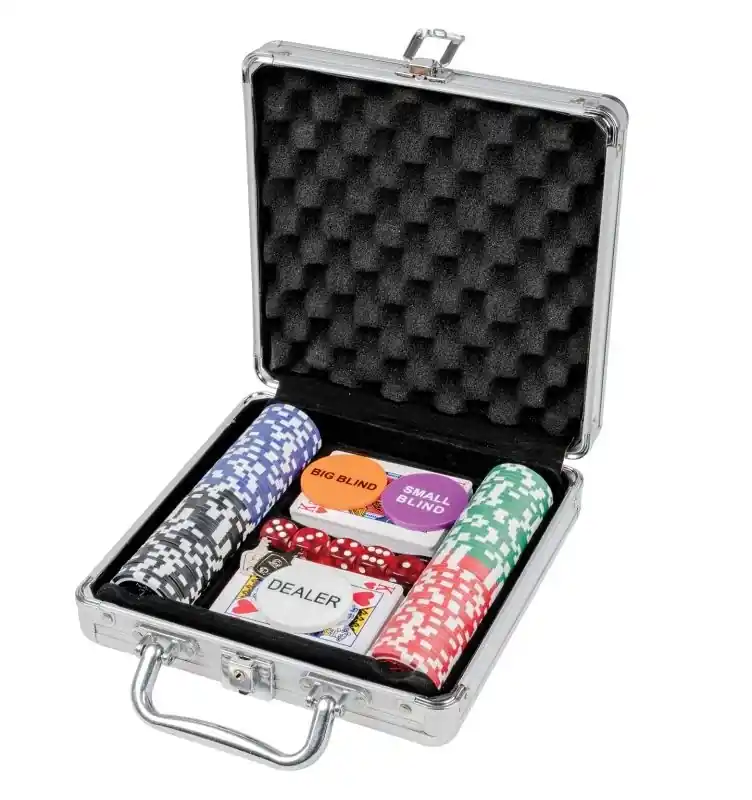 Populär - Poker Set 100 Poker Chips In Aluminum Case (3756)