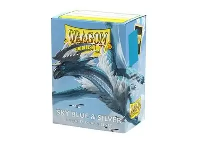 Dragon Shield Sleeves – Standard Size – Matte Dual – Sky Blue & Silver (100 Sleeves) | Handla nu
