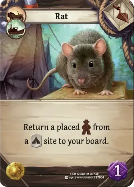 Skynda dig | Lost Ruins of Arnak Rat Promo Card