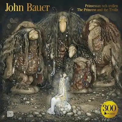 John Bauer The Princess and the Trolls 300 Piece Jigsaw Puzzle - Professionell kvalitet