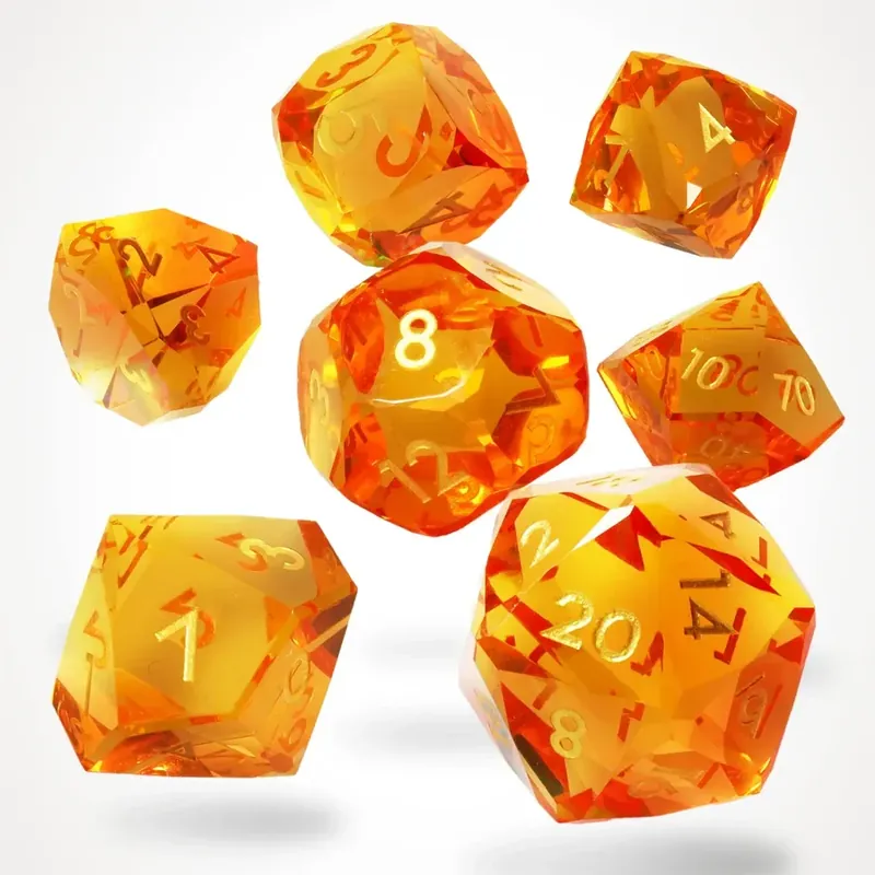 Snart slut - Solshard Sharp Edge Resin Rpg Dice Set 7
