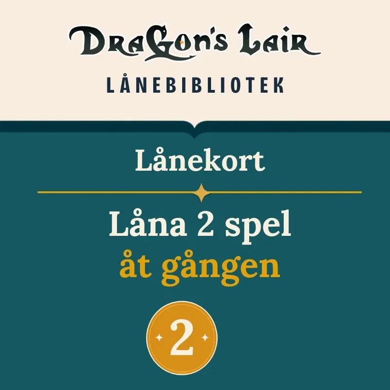 Prisnedsättning - Lånekort 2 spel åt gången