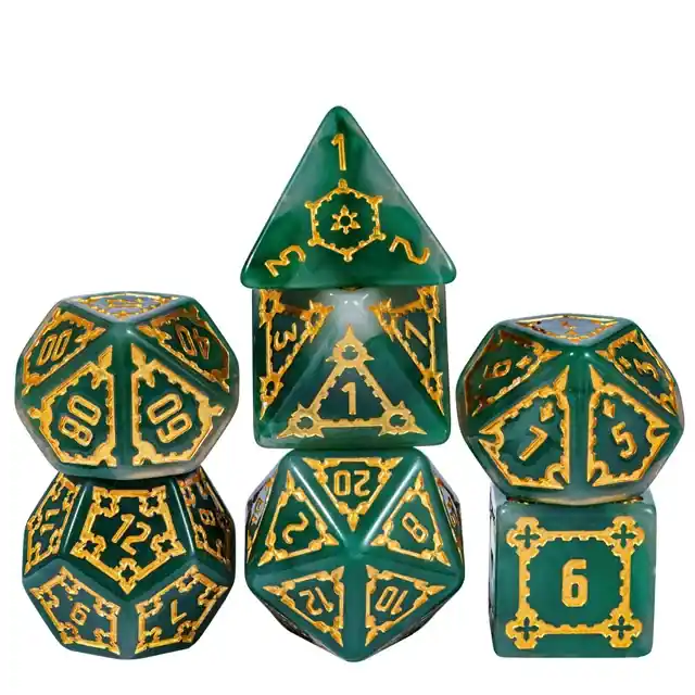 A Role Playing Dice Set - Huge Dice Green Jade D6 25mm) - Slutrea