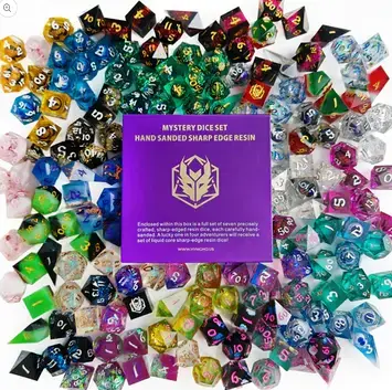 Outlet - Mystery Full Matching Sharp Edge Resin Dice Set (7)