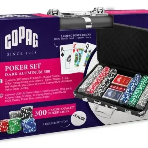 300 Poker Chips Set in Dark Aluminum Suitcase Copag - Gratis retur
