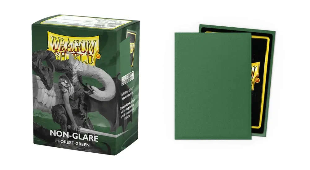 Sänkt pris - Dragon Shield Matte Non Glare Sleeves Forest Green 100 Sleeves Dragon Shield