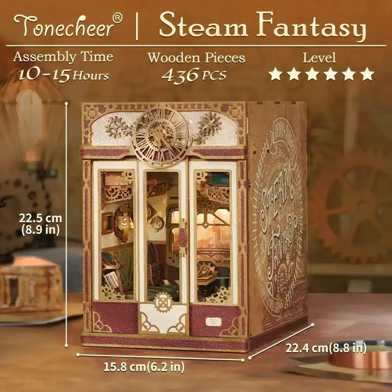 Handla nu | Steam Fantasy, Infinity Train Cabin 3D - Tonecheer