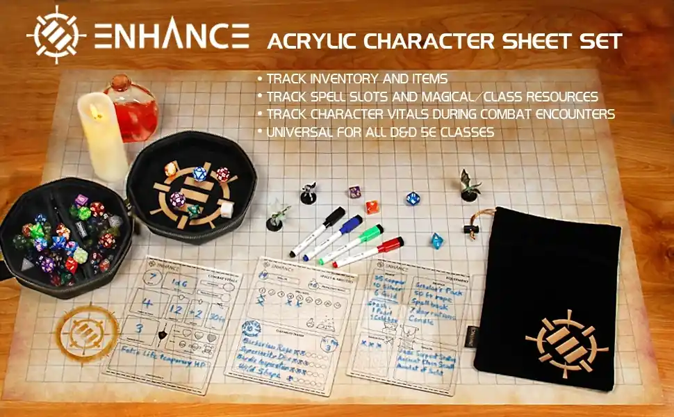 Acrylic RPG Character Sheets | Nedsatt pris