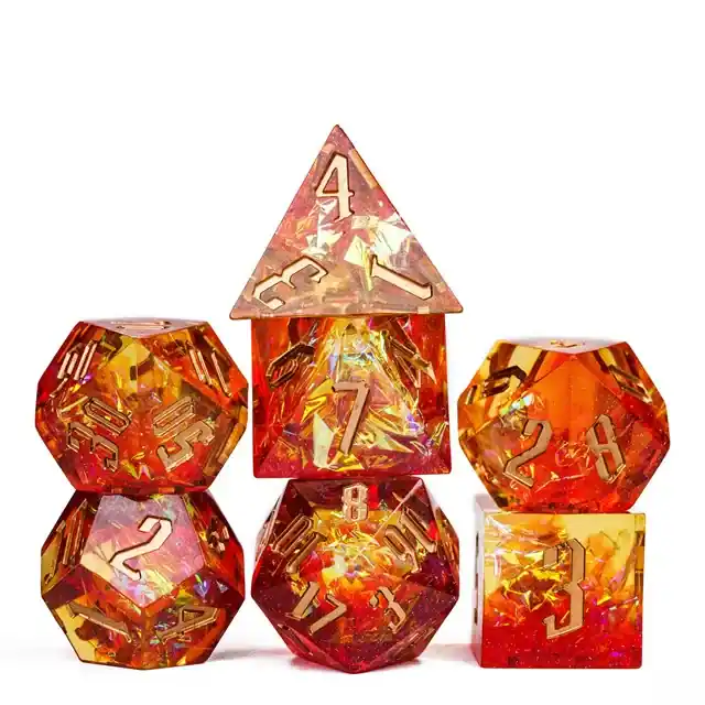 A Role Playing Dice Set - Flame Dice | Fyndpris