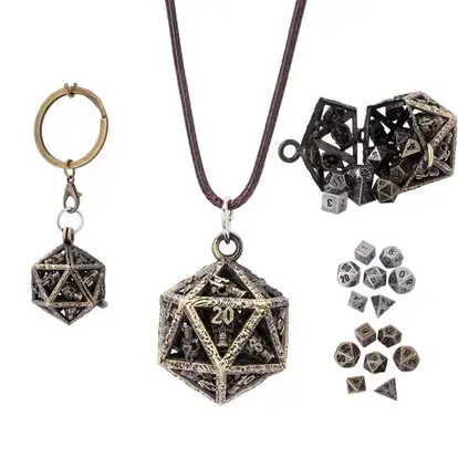 Kampanj - Grimskulls D20 Locket Gift Set Ancient Gold