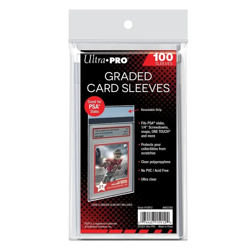 Handla nu - Graded Card Sleeves Resealable for PSA (100 Sleeves)
