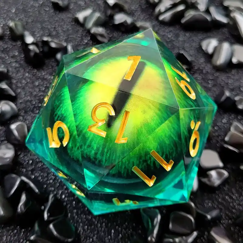 Kanonerbjudande - D20 Emerald Eye (33mm) - Yellow/Green