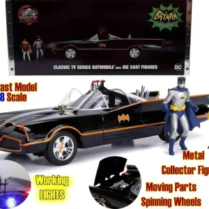 Batman 1966 - Batmobil med Batman & Robin - 1 18 Die-Cast Modell med Ljus - Limited Edition | Mycket populär