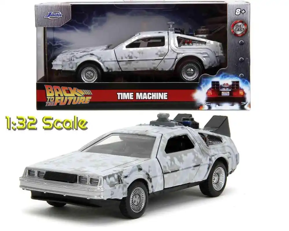 Tillbaka till Framtiden Del 1 - 1982 DeLorean DMC-12 med Frost Effekt - 1 32 Die-cast Modell Limited Edition - Finns att beställa