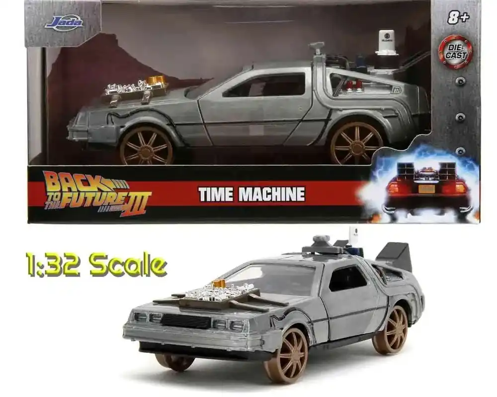 Nyinkommet | Tillbaka till framtiden Del 3 Delorean järnvägshjul 1/32 gjuten modell variant begränsad upplaga