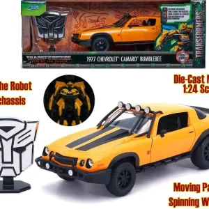 Transformers Rise of the Beasts - 1977 Chevrolet Camaro Bumblebee - 1 24 Die-Cast Modell - Nytt hos oss