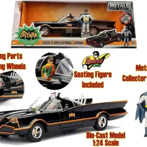 Batman 1966 Batmobile & Batman 1/24 Dcm Metallmodell | Mycket populär