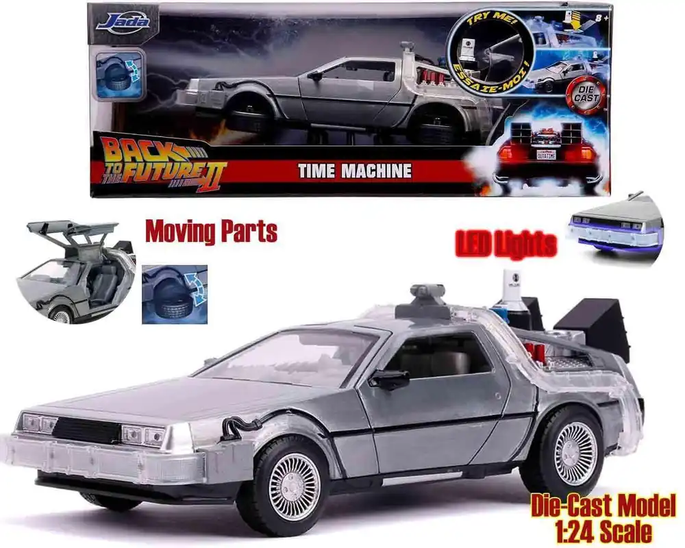 Precis inkommet - Back to the Future Part 2 - DeLorean DMC-12 1 24 Die-Cast Modell