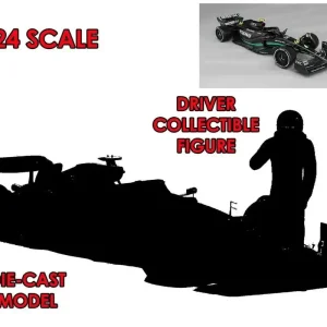 Enkel beställning - F1 Mercedes W14 E Performance 2023 med Hamilton-figur - 1 24 die-cast modell