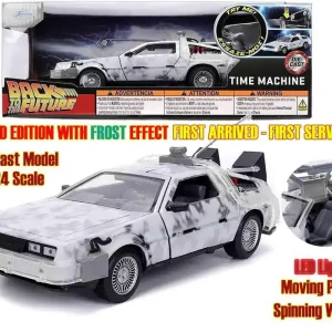 Back to the Future Part I - 1982 DeLorean DMC-12 med Frost Effekt - 1 24 Die-cast Modell Limited Edition | Kampanjpris