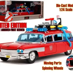 Försäljningssuccé | Ghostbusters - Transformers - Ecto-1 X Optimus Prime - Begränsad upplaga - 1 24 pressgjuten modell