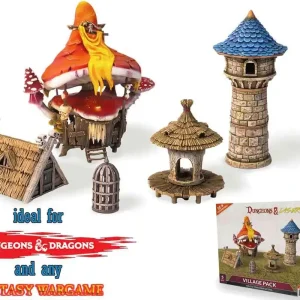 Prissänkt - Dungeons & Lasers - Village Pack