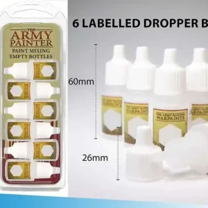 Tomma flaskor för färgblandning 12 ml – uppsättning med 6 droppflaskor för anpassad färgblandning med genomskinlig etikett och noteringsutrymme - Dagens deal